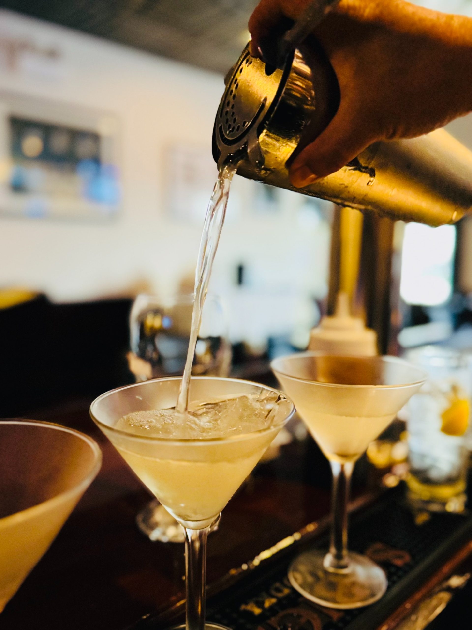 House martinis at the bar
